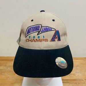 Vtg Arizona Diamondbacks 2001 Champs National League Logo Baseball Dad Cap NWT